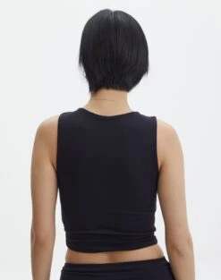 Supersoft High Neck Crop Tank -Style Fashion Fit penelope super soft tank black back tv106845pch