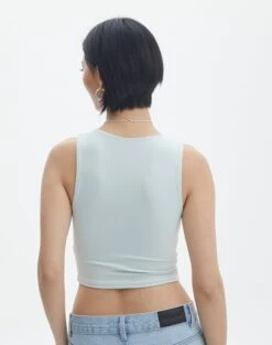 Supersoft High Neck Crop Tank -Style Fashion Fit penelope super soft tank mist me back tv106845pch
