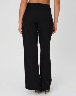 Double Button Tailored Pant -Style Fashion Fit penny button suit pant black back pw91835pln