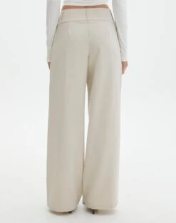 Double Button Tailored Pant -Style Fashion Fit penny button suit pant what the shell back pw91835pln
