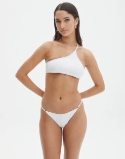 Knot Front Bandeau Bikini Top 27 Knot Front Bandeau Bikini Top -Style Fashion Fit r aiden adjustable high cut bikini briefs white front ga54030rpln 3