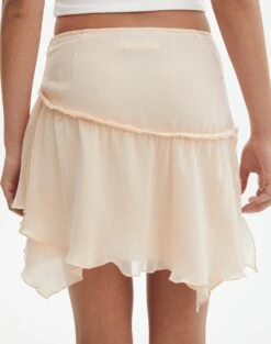 Ruffle Mini Skirt -Style Fashion Fit r cleo chiffon mini skirt peach sorbet back ss123493rchi