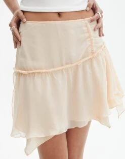 Ruffle Mini Skirt -Style Fashion Fit r cleo chiffon mini skirt peach sorbet full ss123493rchi