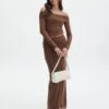 Mesh Maxi Skirt -Style Fashion Fit r co drey maxi skirt deep umber front sl52001rmes 2