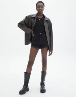 Rib Knit Tank -Style Fashion Fit r guy cropped knit black full kv55139rrib