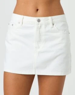 Low Rise Denim Mini Skirt -Style Fashion Fit r leni low rise hemmed mini skirt milk full ss55069rden