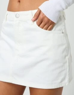 Low Rise Denim Mini Skirt -Style Fashion Fit r leni low rise hemmed mini skirt milk imageback ss55069rden