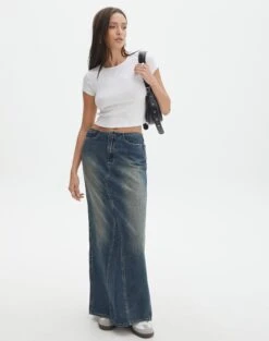 Supersoft Thin Strap Tank -Style Fashion Fit r lisbon denim maxi skirt coyote blue front sl119702rdnm