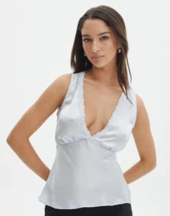 Oversized Cotton Shirt -Style Fashion Fit r lola lace trim cami break the ice front bv119674rsat 2