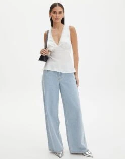 Lace Trim Satin Cami -Style Fashion Fit r lola lace trim cami milk full bv119674rsat