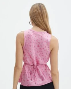 Printed Lace Trim Cami Top -Style Fashion Fit r lola lace trim cami mini rose back bv119674rmnr
