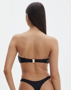 Knot Front Bandeau Bikini Top 24 Knot Front Bandeau Bikini Top -Style Fashion Fit r nello knot front bandeau top black back ga55566rpln