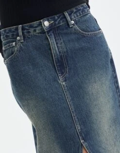 Split Front Denim Midi Skirt 31 Split Front Denim Midi Skirt -Style Fashion Fit r roah denim maxi skirt coyote blue imageback sl118486rdnm