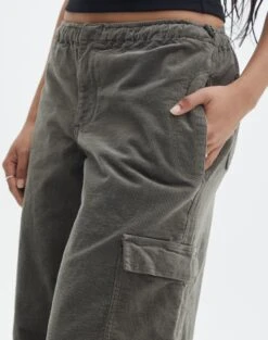 Mid Rise Cord Cargo Pant -Style Fashion Fit r saffie mid rise cargo pant cypress imageback pw78180rcor