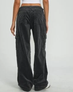 Mid Rise Cord Cargo Pant -Style Fashion Fit r saffie mid rise cargo pant shadow dancer back pw78180rcor