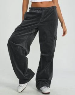 Mid Rise Cord Cargo Pant -Style Fashion Fit r saffie mid rise cargo pant shadow dancer front pw78180rcor
