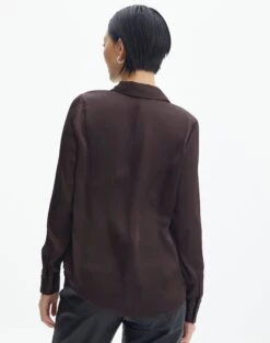 Satin Long Sleeve Shirt -Style Fashion Fit r scotty satin button up shirt its soy cute back bl54783rsat