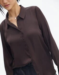 Satin Long Sleeve Shirt -Style Fashion Fit r scotty satin button up shirt its soy cute imageback bl54783rsat