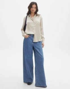 Pocket Satin Long Sleeve Shirt -Style Fashion Fit r scout satin shirt what the shell full bl106816rsat