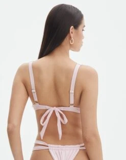 Balconette Thick Strap Tie Back Bikini Top -Style Fashion Fit r teagan tie back bikini top fairy floss back ga110507rpln