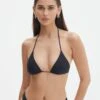 Triangle Padded Halter Bikini Top -Style Fashion Fit r tropic padded tri bikini top black front ga55358rpln