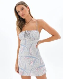 Velour Mesh Lace Trim Mini Dress -Style Fashion Fit r wiley ruched mini dress paisley blues front ds74360rprt 2