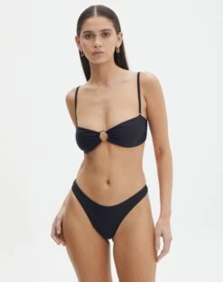 Knot Front Bandeau Bikini Top 31 Knot Front Bandeau Bikini Top -Style Fashion Fit r zimi high waist thong black front ga63412rpln