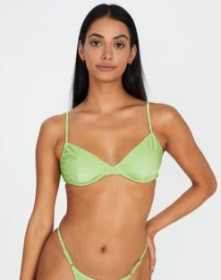 Shimmer Adjustable Cheeky Bikini Bottom 41 Shimmer Adjustable Cheeky Bikini Bottom -Style Fashion Fit reef balconette top pistachio front ga52510shm