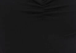 Supersoft Ruched Front Bodysuit -Style Fashion Fit releve ruche front bodysuit black imagefront tb104638pch