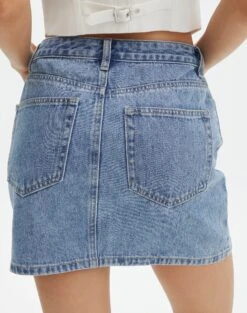 Mid Rise Denim Skirt 24 Mid Rise Denim Skirt -Style Fashion Fit remi high rise denim skirt riley vintage wash back ss145806rdnm