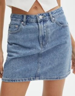 Mid Rise Denim Skirt 23 Mid Rise Denim Skirt -Style Fashion Fit remi high rise denim skirt riley vintage wash full ss145806rdnm