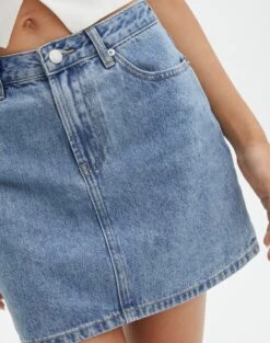 Mid Rise Denim Skirt 25 Mid Rise Denim Skirt -Style Fashion Fit remi high rise denim skirt riley vintage wash imageback ss145806rdnm