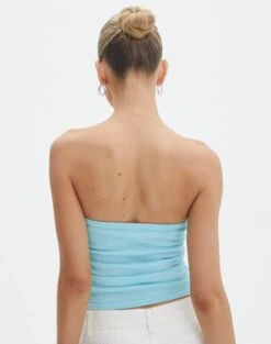 Strapless Ruched Knit Bandeau -Style Fashion Fit riley rouched side boobtube aqua siren back kv85755vn