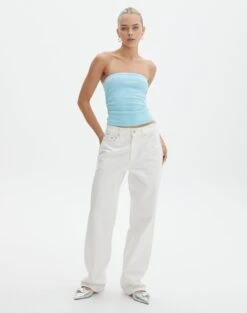 Strapless Ruched Knit Bandeau -Style Fashion Fit riley rouched side boobtube aqua siren full kv85755vn