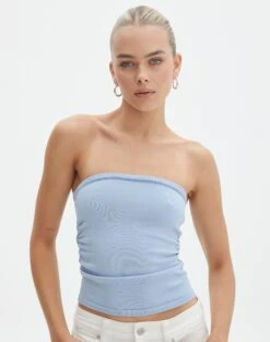 Off Shoulder Long Sleeve Top -Style Fashion Fit riley rouched side boobtube icecap front kv85755vn 1