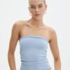 Strapless Ruched Knit Bandeau -Style Fashion Fit riley rouched side boobtube icecap front kv85755vn
