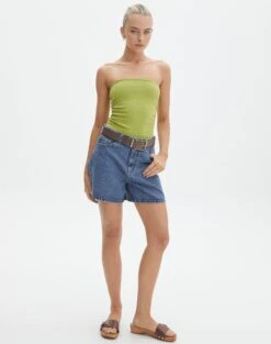 Strapless Ruched Knit Bandeau -Style Fashion Fit riley rouched side boobtube wassa bae full kv85755vn