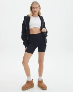 Muslin Cotton Shorts -Style Fashion Fit ronan buttersoft short black front sw126210but