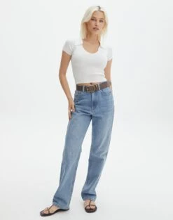 Collared Ribbed Knit Crop Top -Style Fashion Fit sammie collared milk full ks123930vp