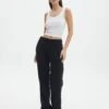 Wide Leg Jogger -Style Fashion Fit santana jogger black front pw106874oflc 6