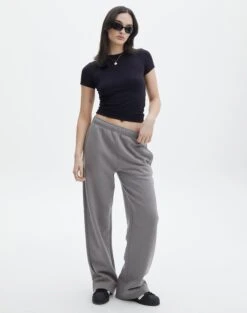 Luxe Lounge Modal Mid Rise Pant -Style Fashion Fit santana jogger gunsmoke front pw106874oflc