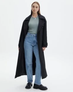 Knit Long Line T-Shirt -Style Fashion Fit saphi short sleeve rib tee cypress full ks119955vn