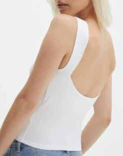 Supersoft Backless Tank Top -Style Fashion Fit sayley low back tank white imageback tv146388pch