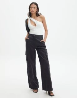Cargo Straight Leg Pants -Style Fashion Fit sierra dressy cargo pant black detail pw109154cot