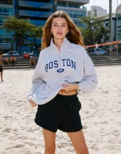 Embroidered Crew Neck Jumper -Style Fashion Fit siesta short black front sw120676cot 1