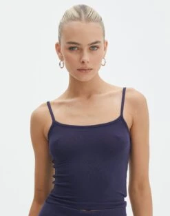 Luxe Lounge Modal Thin Strap Singlet -Style Fashion Fit sisi modal tank friday night front tv118176mod