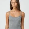Luxe Lounge Modal Thin Strap Singlet -Style Fashion Fit sisi modal tank heather marle front tv118176mod 2