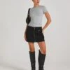 Zip Cargo Mini Skirt 1 Zip Cargo Mini Skirt -Style Fashion Fit stella cargo skirt black front ss86240pln 7
