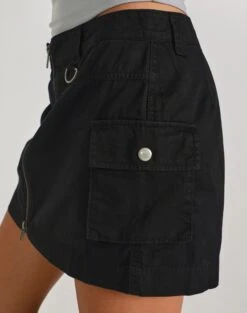 Zip Cargo Mini Skirt -Style Fashion Fit stella cargo skirt black imageback ss86240pln