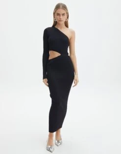 Scoop Neck Rib Tank -Style Fashion Fit stella one sleeve black front kd129008vn